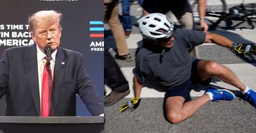 In a rare moment of goodwill, Trump expresses concern after President Joe Biden falls from bicycle ‘I hope he’s okay’