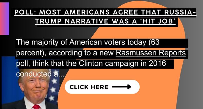 POLL MOST AMERICANS AGREE THAT RUSSIA TRUMP NARRATIVE WAS A ‘HIT JOB 1 min
