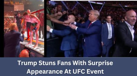Trump Stuns Fans With Surprise Appearance At UFC Event