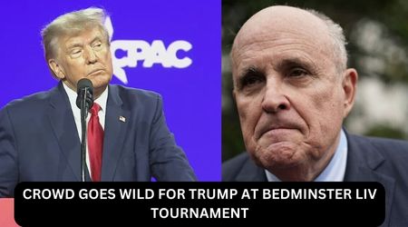 CROWD GOES WILD FOR TRUMP AT BEDMINSTER LIV TOURNAMENT 1
