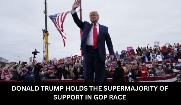 DONALD TRUMP HOLDS THE SUPERMAJORITY OF SUPPORT IN GOP RACE