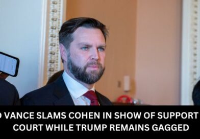 JD VANCE SLAMS COHEN IN SHOW OF SUPPORT AT COURT WHILE TRUMP REMAINS GAGGED